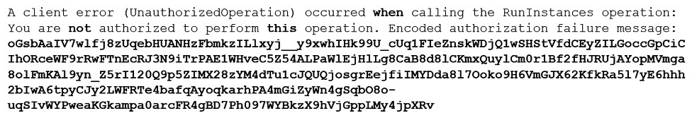 A Developer executed a AWS CLI command and received the error shown below:   What action should the Developer perform to make this error human-readable?