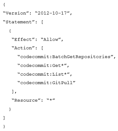 A Developer accesses AWS CodeCommit over SSH. The SSH keys configured to access AWS CodeCommit are tied to a user with the following permissions: The Developer needs to create/delete branches. Which specific IAM permissions need to be added, based on the principle of least privilege?