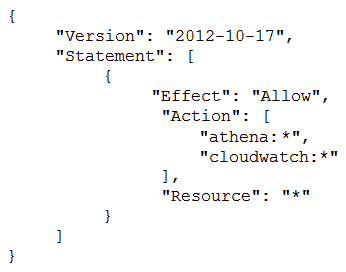 <strong>A Security Engineer has created an Amazon CloudWatch event that invokes an AWS Lambda function daily. The Lambda function runs an Amazon Athena query that checks AWS CloudTrail logs in Amazon S3 to detect whether any IAM user accounts or credentials have been created in the past 30 days. The results of the Athena query are created in the same S3 bucket. The Engineer runs a test execution of the Lambda function via the AWS Console, and the function runs successfully. After several minutes, the Engineer finds that his Athena query has failed with the error message: Insufficient Permissions. The IAM permissions of the Security Engineer and the Lambda function are shown below: Security Engineer Lambda function execution role What is causing the error?</strong> A) The Lambda function does not have permissions to start the Athena query execution. B) The Security Engineer does not have permissions to start the Athena query execution. C) The Athena service does not support invocation through Lambda. D) The Lambda function does not have permissions to access the CloudTrail S3 bucket.