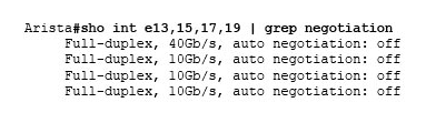 <strong>Given the following output, what can you determine about Ethernet13?  </strong> A) Ethernet13 has a QSFP interface B) Ethernet13 has a QSFP+interface C) Ethernet13 is an Agile Port D) Ethernet13 has a hardware error that is causing it to misreport its connection speed. <div style=padding-top: 35px> 