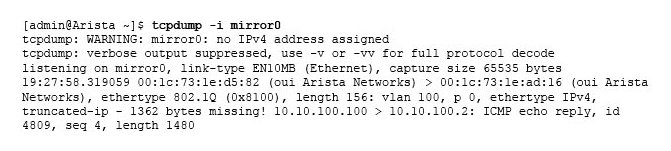 <strong>Given the following output, which of the following have you likely configured?  </strong> A) Advanced Mirroring with Packet Truncation B) Advanced Mirroring with ACLs C) Agile Ports D) Buffer Tuning <div style=padding-top: 35px> 