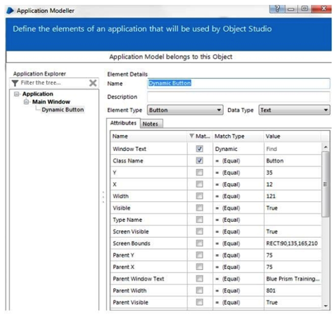 <strong>A screen contains four buttons, Find, Save, Close and New. When the buttons are spied, the attributes are identical except for the Window Text attribute. The values for the Windows Text attribute are 'Find' for the Find button, 'Save' for the Save button, 'Close' for the Close button and 'New' for the New Button. The Dynamic Button element has been spied and has the following attributes set: A navigate stage has been configured to press the Close button: What additional configuration is required to ensure the Close button is selected by the Navigate stage?</strong> A) Set the Mouse Button value to 'Close' B) The Params button must be selected and the parameter configured to override the Window Text attribute value to 'Close' C) It is not possible to select the Close button using the Dynamic Button element because the value is set to 'Find' in the Application Modeller D) A new element is required with the Window Text value set to 'Close' and the Match Type set to equal