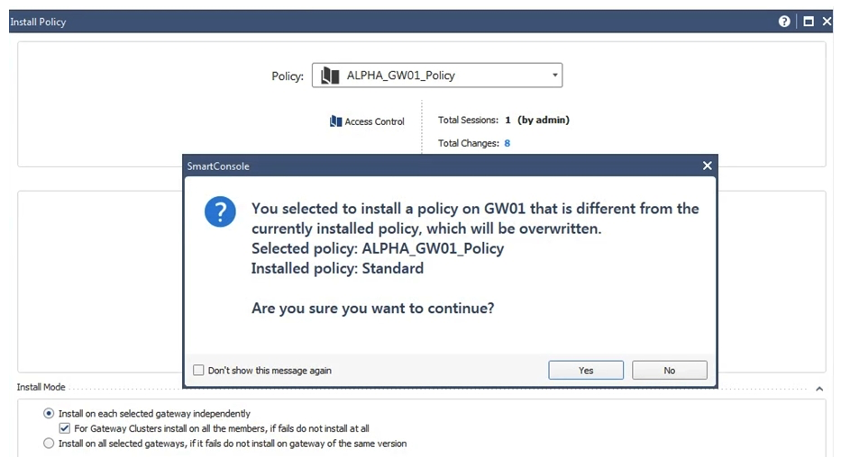Why would an administrator see the message below?  