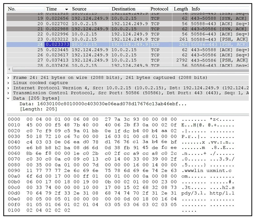 Refer to the exhibit. Which application protocol is in this PCAP file?