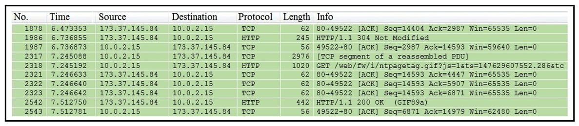 Refer to the exhibit. Which packet contains a file that is extractable within Wireshark?