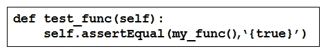 <strong>A function my_func() returns True when it executes normally. Which Python snippet tests ?</strong> A) B) C) D)