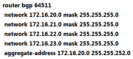 Refer to the exhibit. The network administrator has configured the Customer Edge router (AS 64511) to send only summarized routes toward ISP-1 (AS 100) and ISP-2 (AS 200). After this configuration, ISP-1 and ISP-2 continue to receive the specific routes and the summary route. Which configuration resolves the issue?