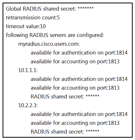 Refer to the exhibit. AAA server 10.1.1.1 is configured with the default authentication and accounting settings, but the switch cannot communicate with the server. Which action resolves this issue?