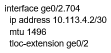 <strong> Refer to the exhibit. Which configuration change is needed to configure the tloc-extention on Branch1-Edge1?</strong> A) B) C) D)