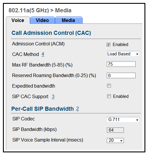 <strong> Refer to the exhibit. Which two items must be supported on the VoWLAN phones to take full advantage of this WLAN configuration? (Choose two.)</strong> A) TSPEC B) SIFS C) 802.11e D) WMM E) APSD