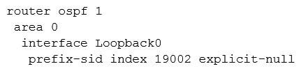 <strong> Refer to the exhibit. A network operator wants to expand the segment routing global block in upcoming maintenance. The operator must ensure that the changes to the segment routing global block have no adverse impacts on the prefix-sid associated with the loopback0 interface used within the OSPF domain. Which command can the operator use to enforce R2 to have a strict prefix-sid assignment to loopback0?</strong> A) B) C) D)
