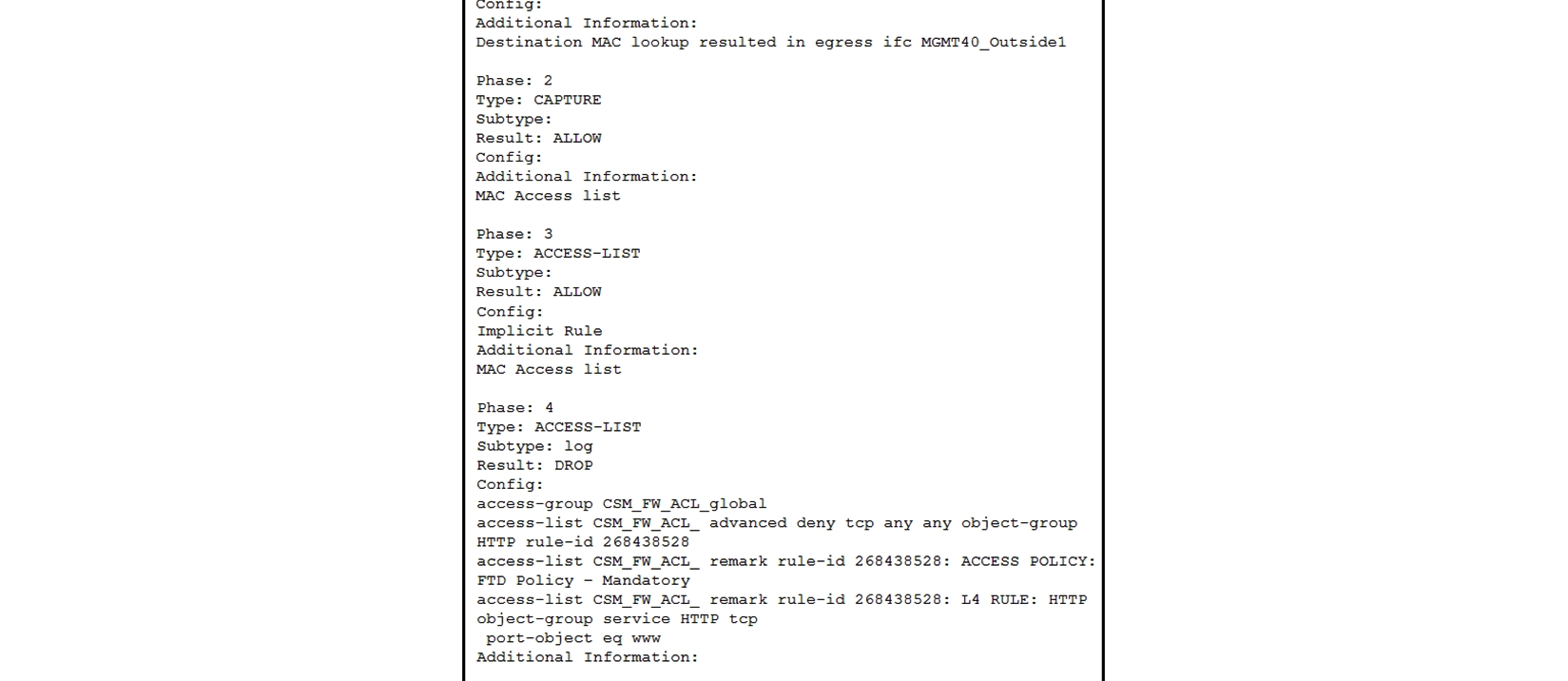 <strong> Refer to the exhibit. What must be done to fix access to this website while preventing the same communication to all other websites?</strong> A) Create an intrusion policy rule to have Snort allow port 80 to only 172.1.1.50. B) Create an intrusion policy rule to have Snort allow port 443 to only 172.1.1.50. C) Create an access control policy rule to allow port 443 to only 172.1.1.50. D) Create an access control policy rule to allow port 80 to only 172.1.1.50.