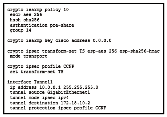 Refer to the exhibit. Which VPN technology is used in the exhibit?