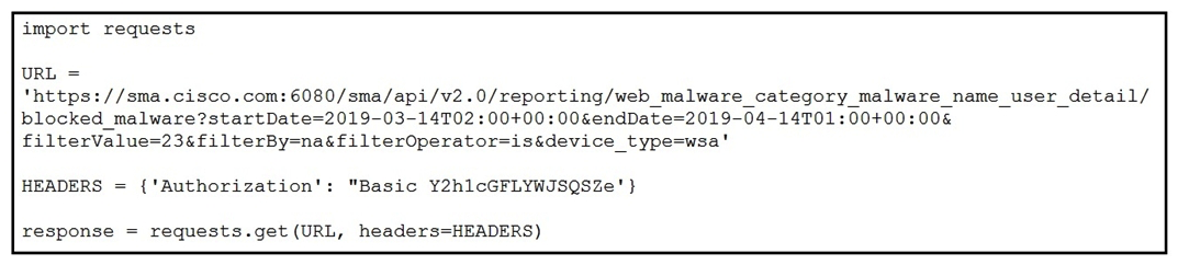 Refer to the exhibit. What must be present in a Cisco Web Security Appliance before the script is run?