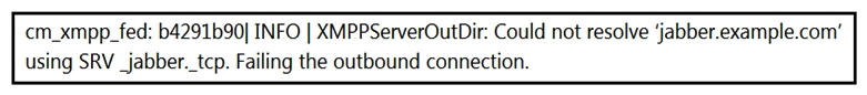 Refer to the exhibit. An administrator is troubleshooting an issue with XMPP Federation between two, eight-node IM and Presence clusters. After looking at the logs, the administrator finds this message and must publish one or more DNS SRV records containing one or more addresses of the IM and Presence node(s). How many nodes must be selected to publish?