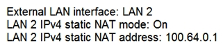 <strong> Refer to the exhibit. The firewall has been configured from NAT 192.168.108.2 to 100.64.0.1. Which configuration changes are needed for an Expressway-E with dual network interfaces?</strong> A) B) C) D)