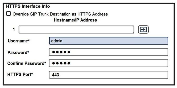 <strong> Refer to the exhibit. An administrator adds Cisco Meeting Server as a Conference Bridge in Cisco UCM. Which Cisco Meeting Server value must be 443?</strong> A) XMPP Server port B) Web Bridge port C) Call Bridge port D) Web Admin port