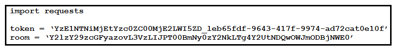 Refer to the exhibit. The code includes the beginning of a short Python script that is constructed to notify the guard in case of an intruder alert. Which code snippet completes the script?