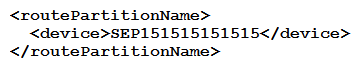 <strong> Refer to the exhibit. The exhibit shows the XML schema to associate a device for the AddUser operation in AXL. Which XML snippet is correct to associate a device with name SEP151515151515?</strong> A) B) C) D)