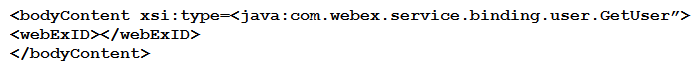 <strong> Refer to the exhibit. Alice is a Webex Meetings admin for her organization. Which code snippet completes a Webex Meetings XML API request that returns all users?</strong> A) B) C) D)