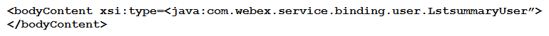 <strong> Refer to the exhibit. Alice is a Webex Meetings admin for her organization. Which code snippet completes a Webex Meetings XML API request that returns all users?</strong> A) B) C) D)