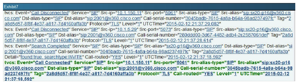 <strong>Refer to topology and Exhibits below: A call from a SX20 in the BackBone (not shown) with a URI extension is dialing a HQ Ph 1 that is registered to the HQ CUCM. Determine if the call fails and if so, what are the two causes? (Choose two).</strong> A) The call succeeds. B) The call fails. C) There are no issues, so the call succeeds. D) The SIP port is incorrect on the Cisco Unified Communications Manager CUCM SIP trunk. E) The Local Zone Match Rule state is disabled. F) Rule name UCM2 is set to stop on Match