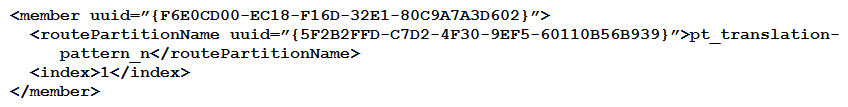 <strong> Refer to the exhibit. When a Calling Search Space is updated and a new member is added, how is a member defined?</strong> A) B) C) D)