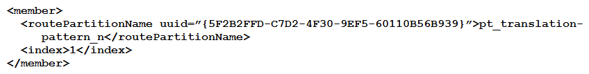 <strong> Refer to the exhibit. When a Calling Search Space is updated and a new member is added, how is a member defined?</strong> A) B) C) D)