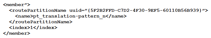 <strong> Refer to the exhibit. When a Calling Search Space is updated and a new member is added, how is a member defined?</strong> A) B) C) D)