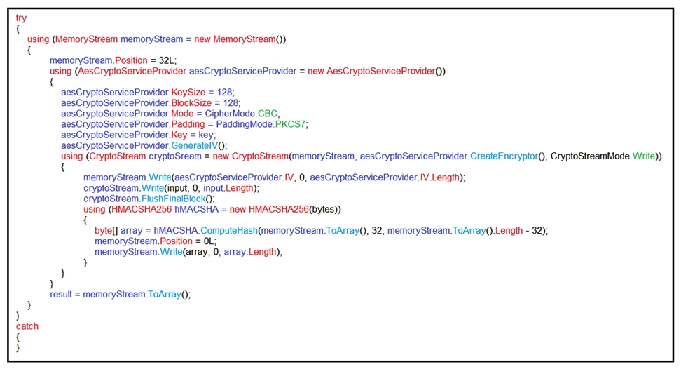 <strong> Refer to the exhibit. An engineer is performing a static analysis on a malware and knows that it is capturing keys and webcam events on a company server. What is the indicator of compromise?</strong> A) The malware is performing comprehensive fingerprinting of the host, including a processor, motherboard manufacturer, and connected removable storage. B) The malware is a ransomware querying for installed anti-virus products and operating systems to encrypt and render unreadable until payment is made for file decryption. C) The malware has moved to harvesting cookies and stored account information from major browsers and configuring a reverse proxy for intercepting network activity. D) The malware contains an encryption and decryption routine to hide URLs/IP addresses and is storing the output of loggers and webcam captures in locally encrypted files for retrieval.