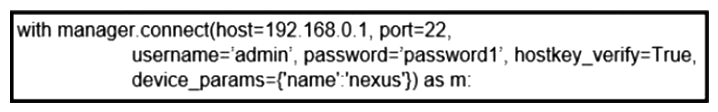 Refer to the exhibit. What does the snippet of code achieve?