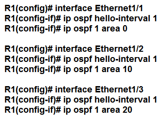 <strong> Refer to the exhibit. An engineer is configuring router R1 for OSPFv3 as shown. Which additional configuration must be performed so that the three active interfaces on the router will advertise routes and participate in OSPF IPv6 processes?</strong> A) B) C) D)