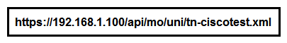 Refer to the exhibit. What is the URL used for with REST API?