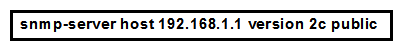 Refer to the exhibit. A network administrator wants to enhance the security for SNMP for this configuration. Which action can the network administrator implement?