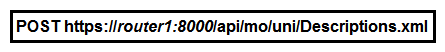   Refer to the exhibit. What does the REST API command do?