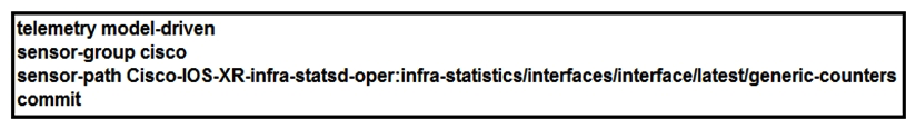 Refer to the exhibit. This configuration is being applied on an IOS XR route. Which statement about this configuration is true?