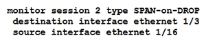 <strong>The Cisco Nexus 5600 Series Switch experiences occasional packet drops on interface ethernet 1/16. An engineer wants to implement a SPAN session to investigate the issue further. The network analyzer to which the packets must be directed is located on interface 1/3. The analyzer is limited on disk space available for traffic capture, so the Nexus switch should send only the relevant data. Which two command sets configure the SPAN session that meets these requirements? (Choose two.)</strong> A) B) C) D) E)