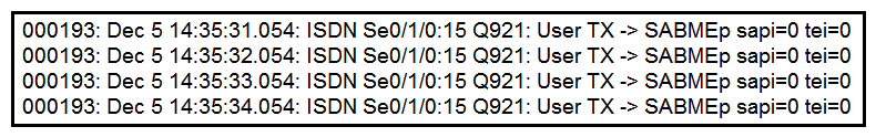 Refer to the exhibit. Given this debug isdn q921 output, what is the problem with the PRI?