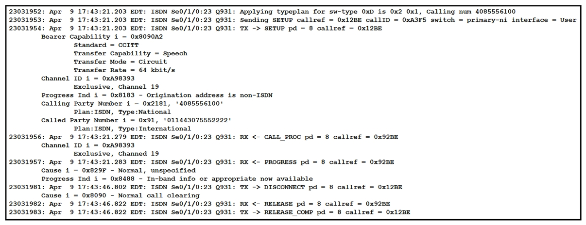 Refer to the exhibit. A call to an international number has failed. Which action corrects this problem?