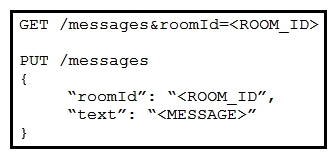 <strong> Refer to the exhibit. Which set of API requests must be executed by a Webex Teams bot after receiving a webhook callback to process messages in a room and reply with a new message back to the same room?</strong> A) B) C) D)