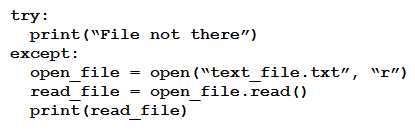 <strong> Refer to the exhibit. A developer created the code, but it fails to execute. Which code snippet helps to identify the issue?</strong> A) B) C) D)