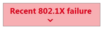 <strong> Refer to the exhibit. For an AP that displays this alert, which network access control method must be in use?</strong> A) preshared key B) WPA2-enterprise with my RADIUS server C) splash page with my RADIUS server D) MAC-based access control with RADIUS server