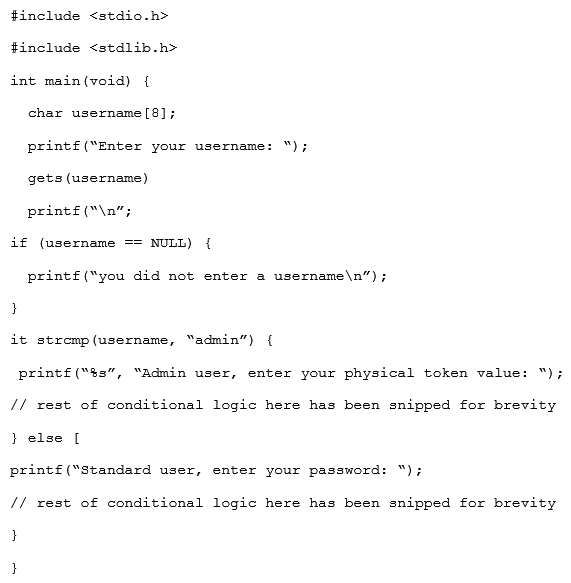 Given the code snippet below: Which of the following vulnerability types in the MOST concerning?