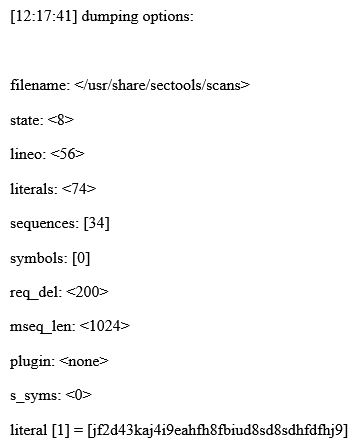 Given the following output from a security tool in Kali:  