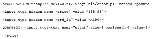 Given the following code snippet: Of which of the following is this snippet an example?