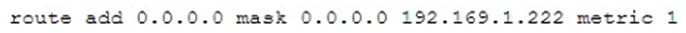 A network technician does not have access to the GUI of a server and needs to adjust some network properties. Given the command: Which of the following is the technician attempting to alter?