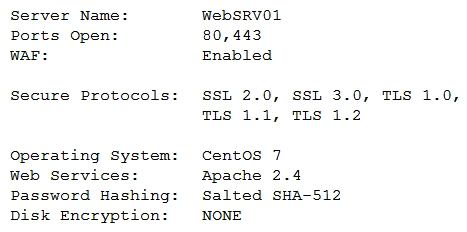 An administrator wants to harden the security on a web server used for e-commerce. A security scanner provides a brief summary of the web server: The administrator wans to provide better security for data in transit. Which of the following would BEST accomplish this?