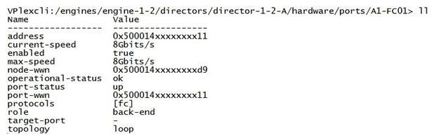 Refer to the exhibit.   You are implementing a VPLEX Metro configuration, and some BE ports are not logged into the fabric. Which VPLEX command should be performed?