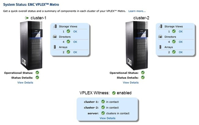 Refer to the exhibit. On which cluster is the GUI connected?
